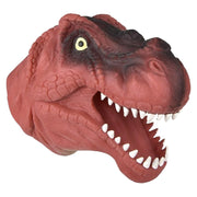 2 Pack Stretchy Dinosaur Hand Puppets - Realistic Soft Rubber T-Rex Toys | Green & Red Dino Party Favors, Classroom Storytelling, Kids Bath Roleplay Gifts, Outdoor Goodie Bags