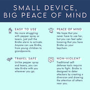 She’s Birdie–The Original Personal Safety Alarm for Women by Women–Loud Siren, Strobe Light and Key Chain in a Variety of Colors (Aqua)
