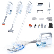 Steam Cleaner, 10-in-1 Detachable Handheld Steam Mop for Multi-Surface | 350ml Tank,10s Heat-Up,248°F Steam Cleaner,2-Level Control,Swivel Head for Carpet,Floor,Tiles,BBQ grill,Car Accessories
