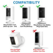 2Pack Adjustable Security Wall Mount Bracket for Ring Stick Up Cam & Ring Outdoor Cam Plus, Perfect View Angle for Your Surveillance Camera System - White
