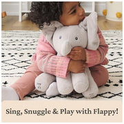 GUND Baby Flappy Elephant 12-Inch Interactive Animated Musical Baby Toy | Talking Elephant with Movements, Musical Toy Teaches Cause-and-Effect and Sings, Promotes Self-Soothing and Tactile Play