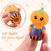 CCINEE 5pcs Halloween Finger Puppets Set for Kids, Tiny Rubber Witch Snowman Puppets Figures Toys Assortment for Toddlers Schools Summer Halloween Party Favors