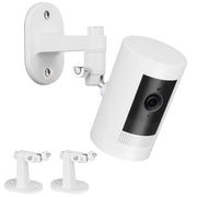 2Pack Adjustable Security Wall Mount Bracket for Ring Stick Up Cam & Ring Outdoor Cam Plus, Perfect View Angle for Your Surveillance Camera System - White