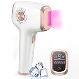 INNZA IPL Hair Removal with Ice Cooling Care Function for Women and men | Long-Lasting Results,999,999 Flashes Painless Hair Removal, for Armpits Legs Arms Bikini Line,Corded, White