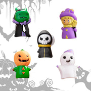 Jocomoni 5 Pieces Halloween Finger Puppets Toys for Kids Ghost Character Party Favors Goodie Bag Fillers
