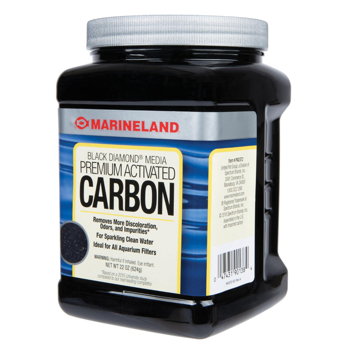 Marineland Black Diamond Carbon Filter Media for Aquariums, 22 oz | Removes Odors, Discoloration & Impurities For Crystal Clear Water, For All Aquarium Filters