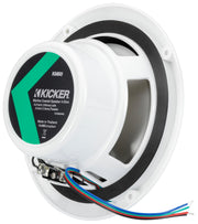 KICKER 51KM604WL KM 6.5" 4Ω LED Marine Coaxial Speakers - Pair