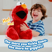 Sesame Street Tickle Me Elmo Giggle Max 18-Inch Interactive Plush Toy | Biggest Tickliest Elmo Ever, Laughing & Shaking Elmo, Holiday Stocking Stuffers, Gifts, Presents, Ages 18 Months+