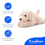 The Petting Zoo Yellow Labrador Dog Stuffed Animal Plushie, Scoopz, 8 in | Yellow Labrador Dog Wildlife Animals by Zoologee. Great Toys for Girls and Boys. Plush Gifts for Kids