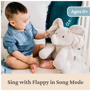GUND Baby Flappy Elephant 12-Inch Interactive Animated Musical Baby Toy | Talking Elephant with Movements, Musical Toy Teaches Cause-and-Effect and Sings, Promotes Self-Soothing and Tactile Play