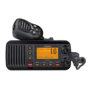 Uniden UM435BK Advanced Fixed Mount VHF Marine Radio, All USA/International/Canadian Marine Channels including new 4-Digit, CDN “B” Channels, 1 Watt/25 Watt Power, Waterproof IPX8 Submersible, Black