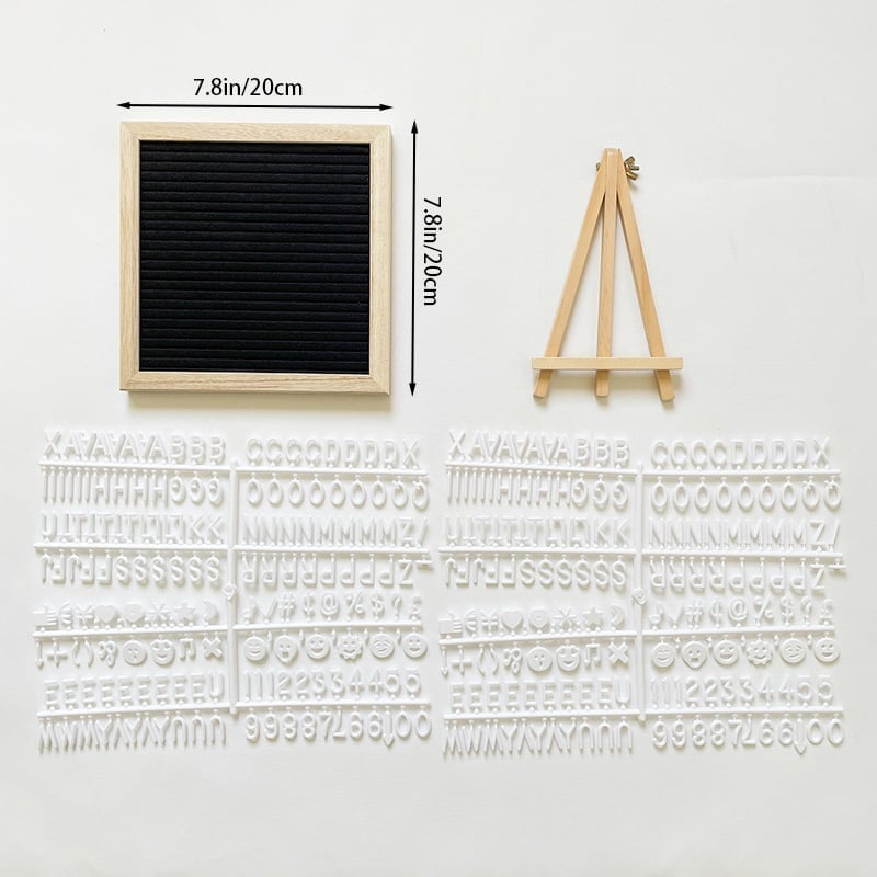 Premium Wooden Felt Letter Board with Stand