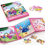 SYNARRY Unicorn Mermaid Princess Magnetic Puzzles for Child 3-5, Travel Toy | 20-Piece Magnetic Travel Puzzle for Child Ages 4-6, Car Airplane Road Trip Activities, Quiet Time Toys, Girls Birthday Gifts