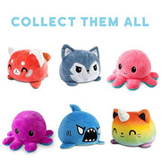 TeeTurtle Reversible Octopus Pink & Aqua 4 Inch Flip Plush