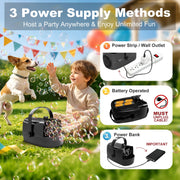 Zerhunt Durable Bubble Machine for Party: 3 Power Modes for Non-Stop Fun - 18000+ Bubbles Per Minute High Output 30 Mins Bubbles per Refill - Kids Safe Auto-Stop for Outdoor Backyard Birthday