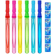JOYIN 14.6’’ Big Bubble Wands for Kids, 6 PCS Bubble Wand with Refill Solution for Summer Toy Party Favor, Outdoors Toy Activity, Easter Basket Stuffers, Birthday Gift