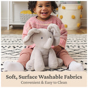 GUND Baby Flappy Elephant 12-Inch Interactive Animated Musical Baby Toy | Talking Elephant with Movements, Musical Toy Teaches Cause-and-Effect and Sings, Promotes Self-Soothing and Tactile Play