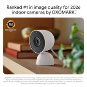 Google Nest Cam Indoor (Wired, 3rd Gen) - Security Camera - 2025 - Snow | 2K video, motion detection, color night vision, 2-way audio, works with Google Home and Gemini, intelligent alerts