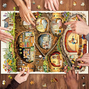 HUADADA Puzzles for Adults 1000 Pieces-Rabbit House Puzzles | Gifts for men women,Family Games,Eco matte oil print,eye strain relief,tight puzzle piece fit,vibrant colours