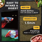 Ultra Fresh Betta Fish Food, Betta Pro Shrimp Patties, 50% Sword Prawns + Akiami Paste Shrimps, All Natural Protein, Rich in Vitamins, Healthy Development and Cleaner Water 0.7 oz