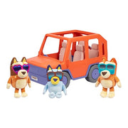 Bluey Big Heeler 4WD Toy Car, Bingo & Chilli Plush Buddies | Mega-sized car with opening hood storage & sticker sheet; Bluey toys for kids ages 3+, Amazon Exclusive