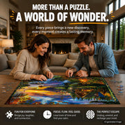 Pixlora Puzzles for Adults 1000 Pieces, 2 Pack Unique 1000 Piece Lake and Night View Jigsaw Puzzles, Premium Scenic Landscape Puzzles & Nature Theme for Challenging Game Night