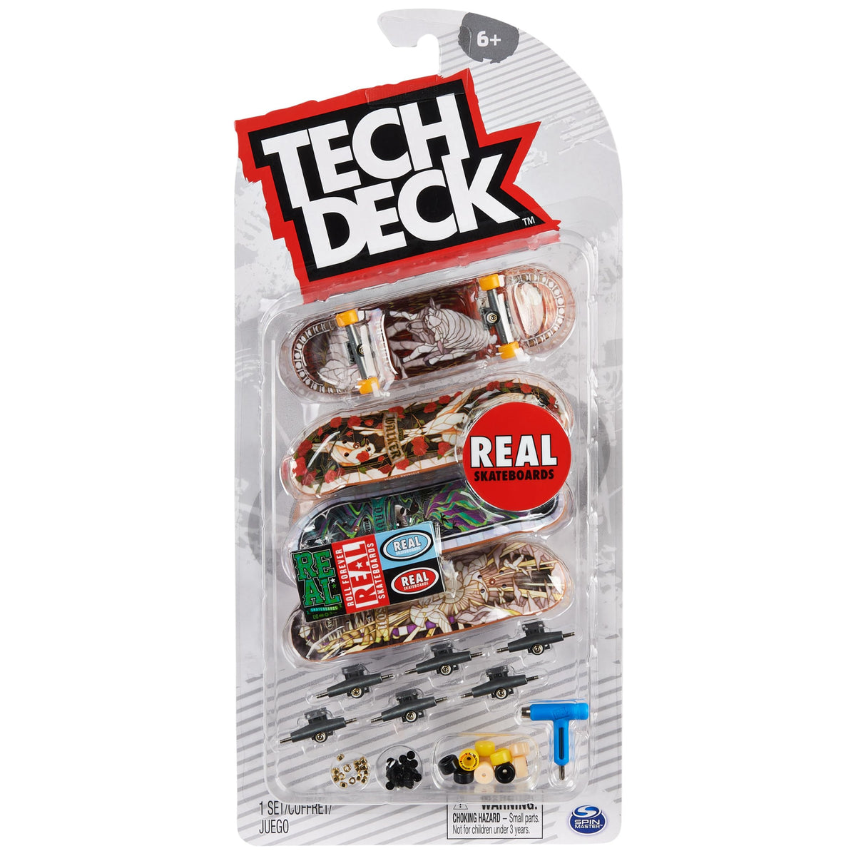 TECH DECK Real Skateboards Ultra DLX Customizable Fingerboards 4-Pack | Customize 4 Boards, Stickers & Grip Tape, Authentic Details, Fidget Skateboard Toy Gifts for Kids & Collectors Ages 6+