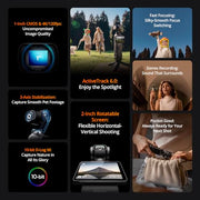 DJI Osmo Pocket 3 Creator Combo, Vlogging Camera with 1'' CMOS & 4K/120fps | 3-Axis Stabilization, Spotlight Follow, Fast Focusing, Mic Included for Clear Sound, Small Camera for Photography