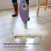 Shark Steam Pocket Mop with 2 Washable Double-sided Pads, Purple, S3501 | Lightweight, 2 Machine Washable Double-Sided Microfiber Pads, Swivel Steering, Steam Sanitization on Sealed Hard Floors