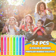 32 Pcs 8 Colors Neon Mini Star Bubble Wand, Party Favors for Kids | Bulk in Gift Box as Classroom Giveaways, Carnival Prizes, Goody Bag Stuffers, Birthday Treats, Party Supplies Toy For Toddler