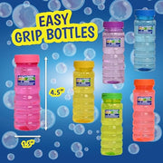 Sunny Days Maxx Bubbles 6 Pack - 4 oz Bottles, 6-Hole Wands - Ages 3+ | Plastic Construction, Easy Grip Design, Purified Micro-Filtered Water, Phthalate Free, Party Favors For Kids, 36 Months+