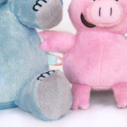 YOTTOY Mo Willems Collection | Pair of Elephant & Piggie Soft Stuffed Animal Plush Toys – 7” & 5” Sitting
