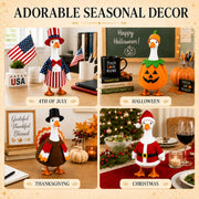 Funle 7 Inch Desk Goose Outfits, 8-Pack Seasonal Holiday Clothes | Mini Desk Goose Outfits for Multiple Holidays, Halloween, Thanksgiving & Christmas, Desk Decor, Gifts for Goose Lovers
