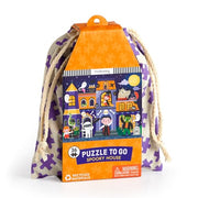 Mudpuppy - Spooky House 36 Piece Puzzle to Go for Kids | Ages 3-5, 4-6, Reusable Pouch For Travel, Postcard Included, Haunted Themed, Family Fun, Screen-Free Play, FSC Certified