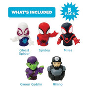 Ginsey Spidey and His Amazing Friends 5 Piece Finger Puppet Set - Bath Toys, Party Favors, 1.0 Count, 0.145 pounds