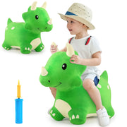 Bouncy Pals Toddler Dinosaur Hopper Toy, Kids Outdoor Ride on Bounce Animal | Outside Inflatable Riding Plush Triceratops Bouncing Horse Hopping Toy, Cool Birthday Gifts Age 2 3 4 5 6 Year Old Boy Girl