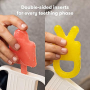 Frida Silicone Teething Toys, 4-in-1 Teether for Babies & Infants | Teething Relief for 0-18 Months, Not-Too-Cold-to-Hold Baby Teether Design, BPA-Free