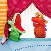 HABA Glove Puppet Eat it Up Dragon - Hand Puppet that Eats Small Objects, Perfect Toddler Toys for Ages 18 Months+, Sensory Hand Puppets, Preschool Toys