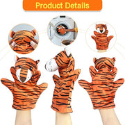 6 PCS Hand Puppets Set Animal Plush Puppet | Storytelling Teaching Toys for Kids Classroom Shows Birthday Party Favor Supplies Elephant Tiger Giraffe Monkey Lion Hippo