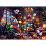 Chalzidar Halloween Ghosts Jigsaw Puzzles for Adults 1000 Pieces | Halloween Puzzle 1:1 HD Reference Poster，ABCD Letter Markings on Back,Matte Oil,High Bite Force