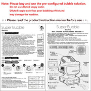 Upgraded Bubble Machine Outdoor Toys for Kids & Wedding Party | Auto Rotation,Type-C Rechargeable,Remote Control,RGB Lights