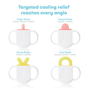 Frida Silicone Teething Toys, 4-in-1 Teether for Babies & Infants | Teething Relief for 0-18 Months, Not-Too-Cold-to-Hold Baby Teether Design, BPA-Free