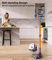 KQAHA Cordless Vacuum Cleaner, 600W 50KPA Vacuum Cleaners for Home, 65Mins Stick Vacuum Cordless with Self-Standing, LED Display & Anti-Tangle, Lightweight Wireless Vacuum for Pet Hair/Carpets/Floors