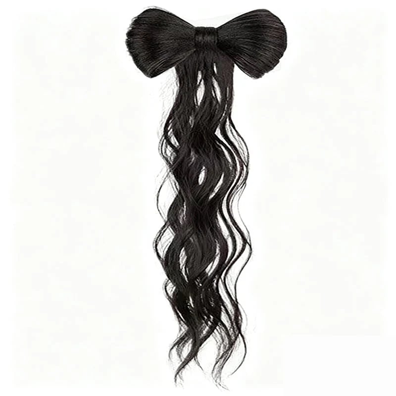 Bowknot Claw Clip Ponytail – Instant Volume & Elegant Half-Up Style