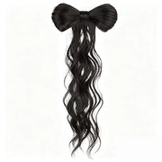 Bowknot Claw Clip Ponytail – Instant Volume & Elegant Half-Up Style