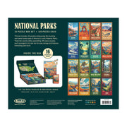 RoseArt - National Parks Jigsaw Puzzle Box Set - 16 Mini Puzzles, 100 Pieces Each - Colorful Puzzle Gift Set for Adults