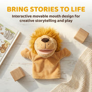LOMTRATS Animal Hand Puppets for Kids,Toddler Includes Wolf Tiger Lion Monkey So on Movable Open Mouths, Perfect for Storytelling,Teaching,Preschool,Birthday Gifts