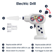 iPlay, iLearn Rocket Space Toy 3 4 5 Year Old Boys Kids Girls, Toddler STEM | Spaceship Building Playset w/Electric Drill, 2 Astronauts, Educational Learning Science Kit Birthday Gift for Age 3 4 5 6 7 8