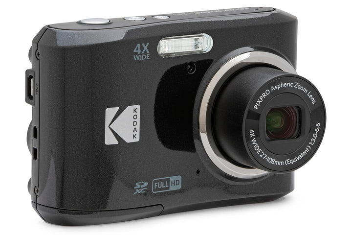 Kodak PIXPRO FZ45 16MP Compact Digital Camera, 4X Optical Zoom, AA, Black | 1080p Full HD Video, 27mm Wide Angle Lens, 2.7 Inch LCD, Point and Shoot, Digicam, Travel and Family Photos