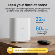 aosu D1 Classic 4-Cam Kit, Security Cameras Wireless Outdoor, Solar Powered | No Subscription Required, 32GB Built-in Storage, 360° Auto Tracking, 2K (3MP) Full-Color Night Vision, Easy Install